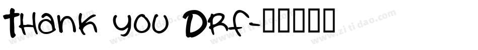 Thank you Drf字体转换